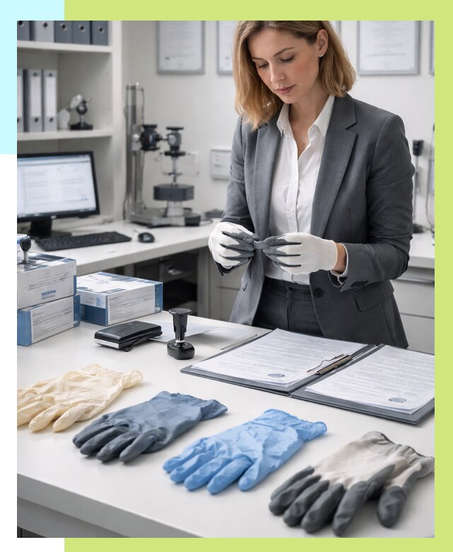 Сертификация перчаток в Глазове от 8673 р. | Алешин-Глз