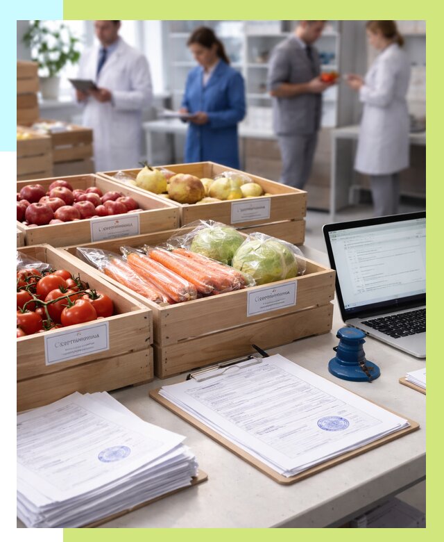Сертификация овощей и фруктов в Глазове от 8673 р. | Алешин-Глз